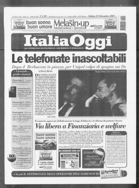 Italia oggi : quotidiano di economia finanza e politica